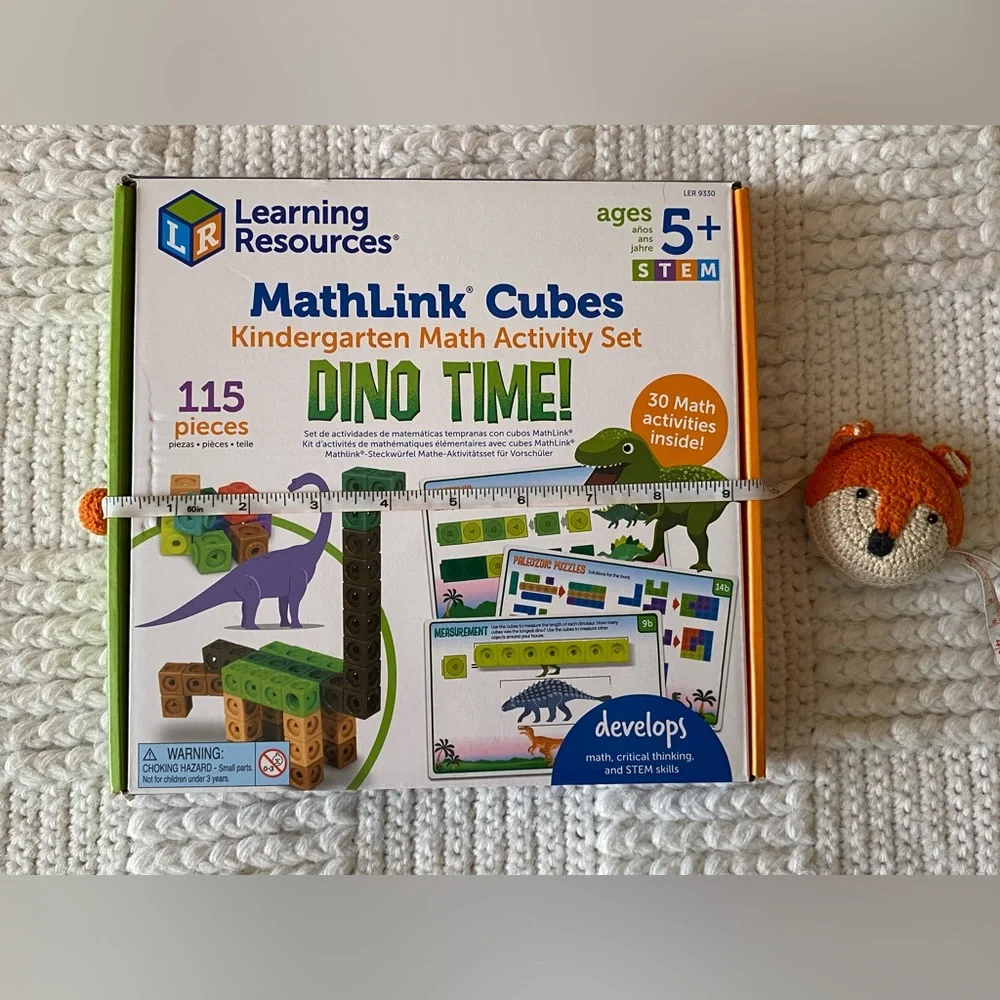 Learning Resources MathLink Cubes Kindergarten Math Activity Set: Dino Time!